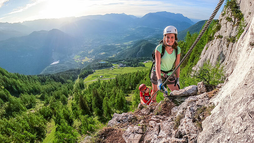Flying Fox mit Ausblick? Kletterer haben die Wahl zwischen zwei Varianten.