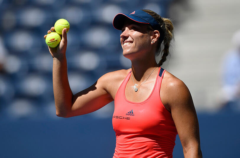 Angelique Kerber hat gut Lachen: Die Weltranglisten-Zweite setzte sich klar in der 1. Runde der US Open durch.