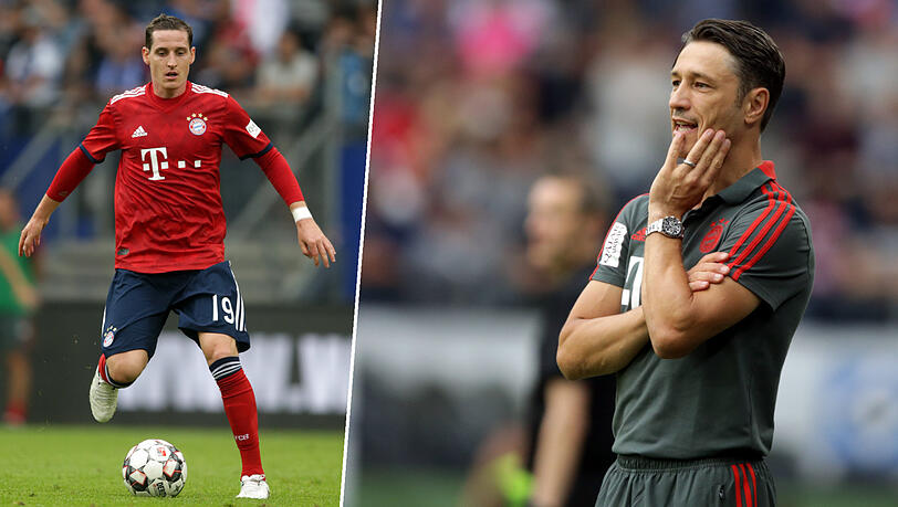 Bayern-Trainer Niko Kovac (r.) ist mit der Größe seines Kaders zufrieden, selbst wenn Sebastian Rudy doch noch wechseln sollte.