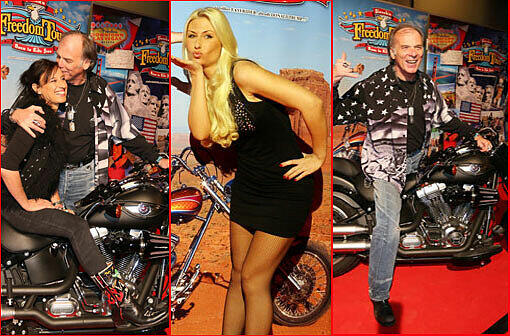 Kickstart der Freedom Tours: Schauspieler und Motorrad-Fan Wofgang Fierek lud zur Harley-Party in Hugo?s Pizzeria.