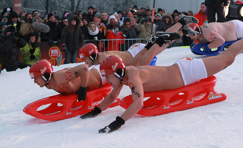 Nacktrodeln: Die schönsten Bilder von den Events aus den vergangenen Jahren...