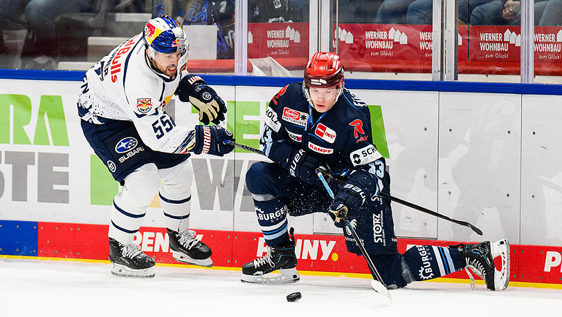 Zurück im EHC-Team und Hoffnungsträger für mehr Stabilität: Verteidiger Fabio Wagner (l.), hier im Duell mit dem Schwenninger Ex-Münchner Vadim Schreiner. Zurück im EHC-Team und Hoffnungsträger für mehr Stabilität: Verteidiger Fabio Wagner (l.), hier im Duell mit dem Schwenninger Ex-Münchner Vadim Schreiner.
