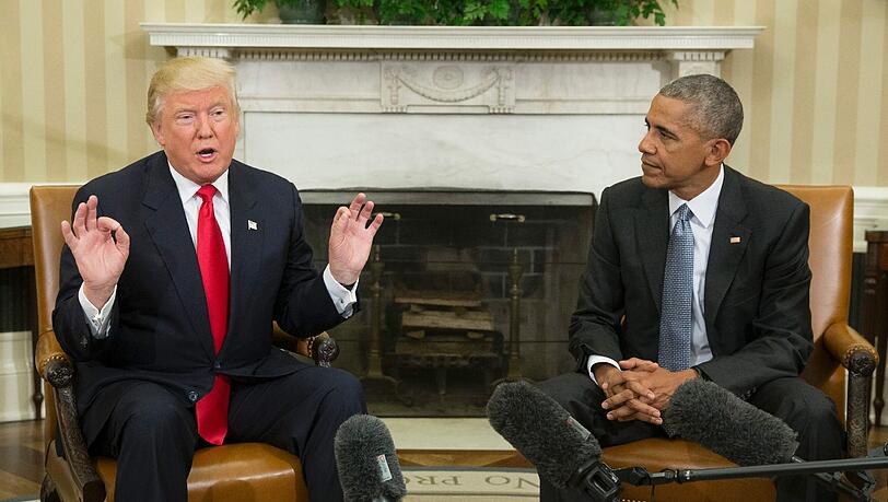 Barack Obama hat den zukünftigen Präsidenten Donald Trump im Oval Office empfangen. Barack Obama hat den zukünftigen Präsidenten Donald Trump im Oval Office empfangen.