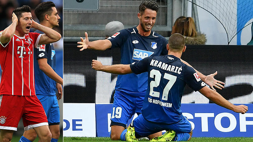 Durch einen überraschenden Treffer von Mark Uth geht Hoffenheim gegen den FC Bayern in Führung - Robert Lewandowski wütet.