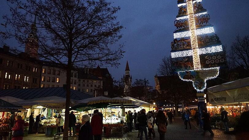 Auch die Zufahrtsstraßen zum Viktualienmarkt werden jetzt abgesperrt. (Archivbild)