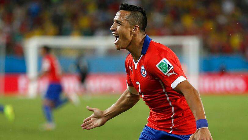 Alexis Sanchez bejubelt seinen Treffer. Alexis Sanchez bejubelt seinen Treffer.