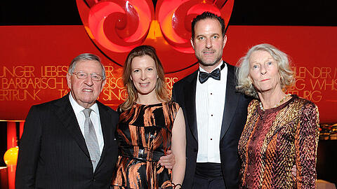 Die Eichbauers: Tantris-Chef Felix mit Frau Sabine (Mitte), Gründer Fritz (li.) und Frau Sigrid-Ursula.