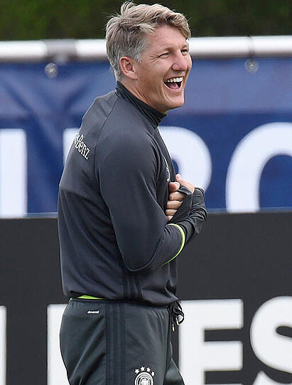 Bestens gelaunt: Bastian Schweinsteiger