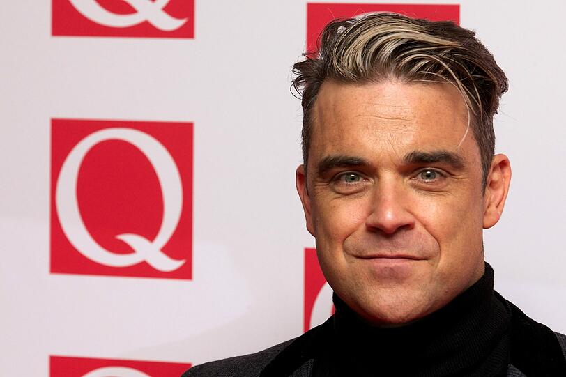 Grauer Glamour: Robbie Williams in London. Foto: AFP
