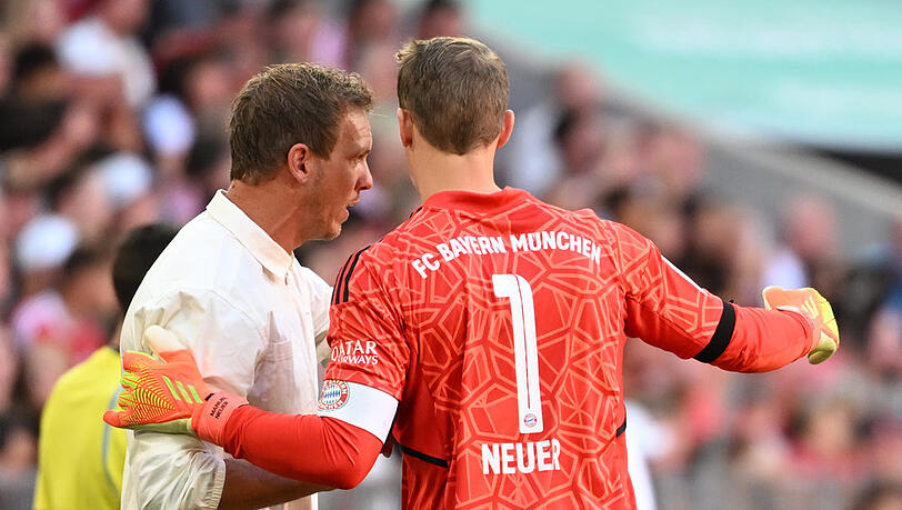 Der Trainer mit seinem Kapitän: Julian Nagelsmann (l.) und Manuel Neuer. Der Trainer mit seinem Kapitän: Julian Nagelsmann (l.) und Manuel Neuer.