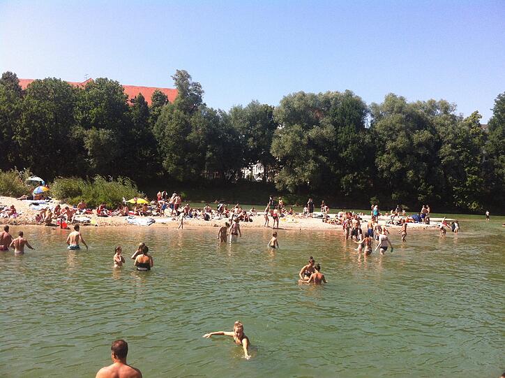 ...türkisgrünes Wasser und Temperaturen ...
