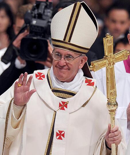 Bereits am Morgen des Gründonnerstags feierte der Papst seine erste Christmesse in St. Peter.