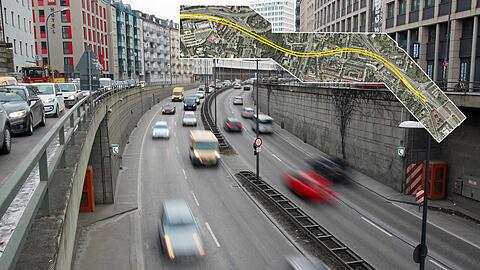 1.300 Meter lang soll die Express-Röhre werden, sie beginnt am Osram-Gelände und fädelt dann direkt in den McGraw-Graben ein. Wer auf den Mittleren Ring im Osten will, müsste dann über die Stadelheimer (statt Chiemgaustraße) fahren.