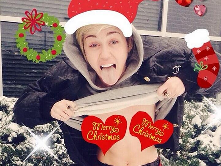 Weitere Bilder von Skandalnudel Miley Cyrus.