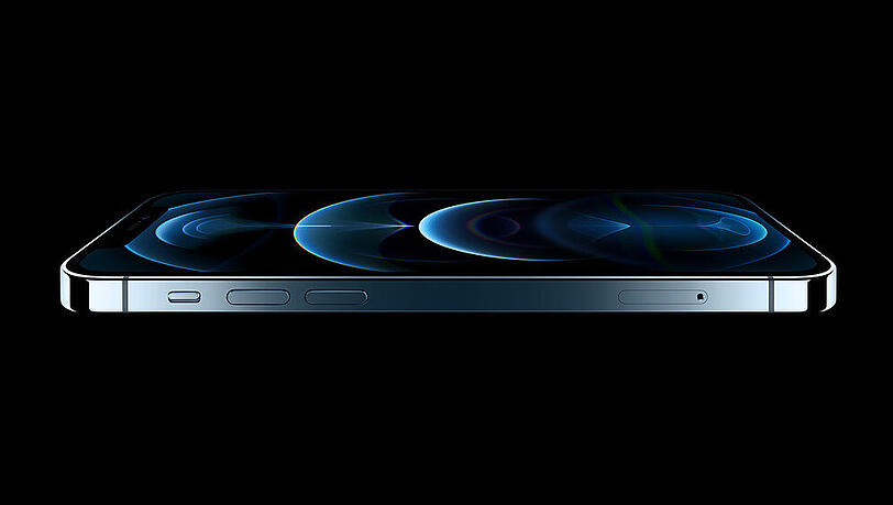 So sieht das neue iPhone 12 Pro in Pazifikblau aus. So sieht das neue iPhone 12 Pro in Pazifikblau aus.
