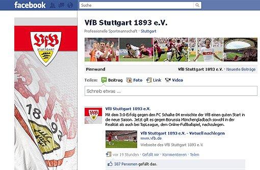 Platz 7 mit 199.203 Facebook-Fans: VfB Stuttgart