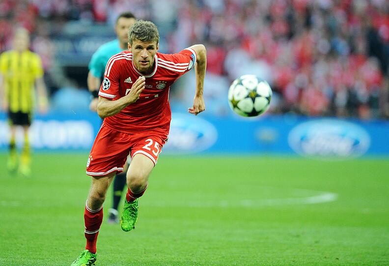 Immer am Anschlag: Bayern-Star Thomas Müller.