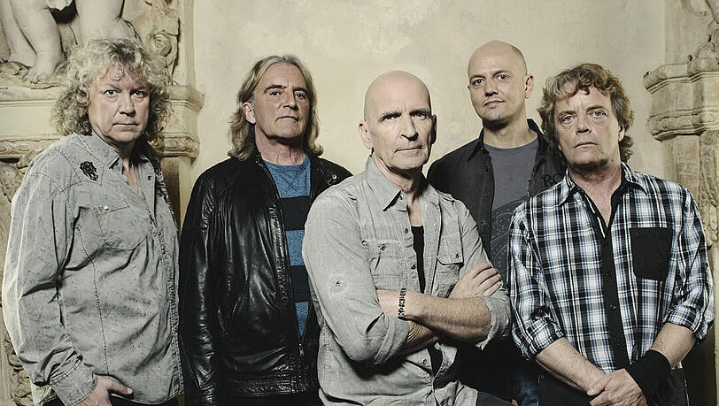 Die kanadische Gruppe Saga, hier bei den Aufnahmen für ihr Album „Sagacity“. Die kanadische Gruppe Saga, hier bei den Aufnahmen für ihr Album „Sagacity“.