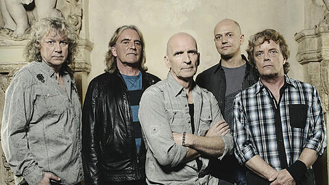 Die kanadische Gruppe Saga, hier bei den Aufnahmen für ihr Album &bdquo;Sagacity&ldquo;.
