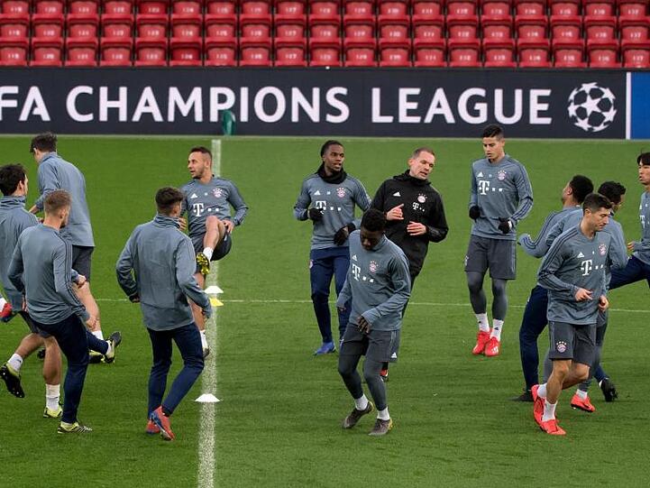Der FC Bayern München beim Abschlusstraining. Leon Goretzka fehlte.