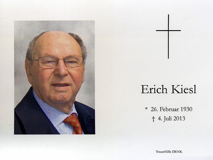 Er starb am 4. Juli 2013: Erich Kiesl