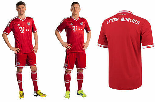 Das sind die neuen Heimtrikots des FC Bayern für die Saison 2013-2014.