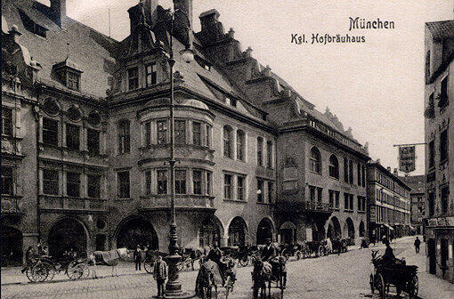 Das Hofbräuhaus vor hundert Jahren . . .