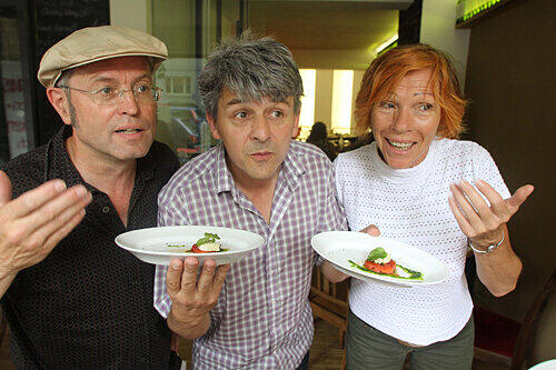 Setzen auf gesundes Essen (v. l.): die Bio-Restaurant-Macher Kilian Scherg, Dieter Wittmann und Gabriele Holters.