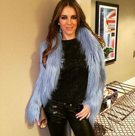 Kurz vor ihrem Besuch der "Marc Cain Show": Liz Hurley