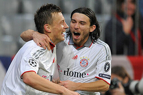 Landsmänner und Freunde: Bayerns kroatische Nationalspieler Ivica Olic (l.) und Danijel Pranjic.