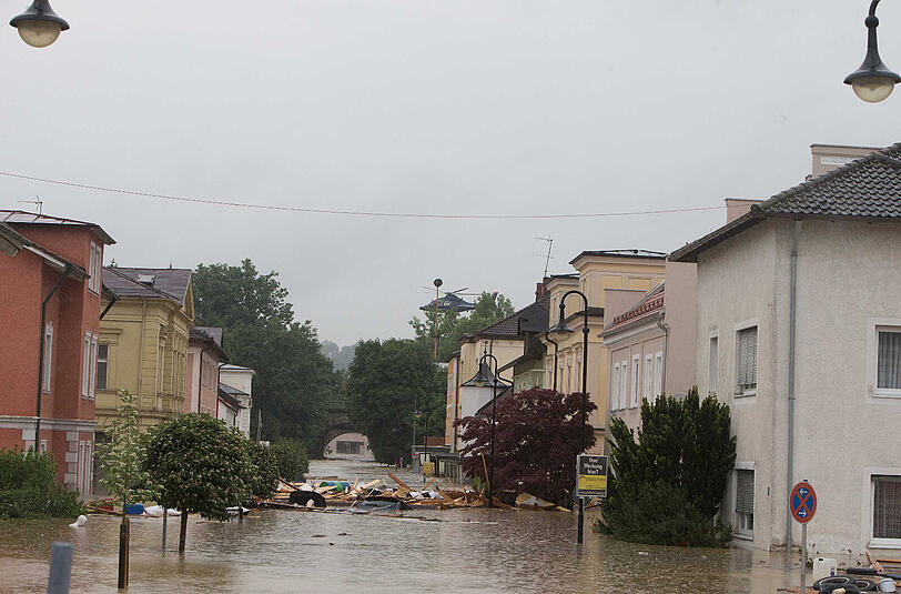 Das Hochwasser in Simbach im Landkreis Rottal-Inn.