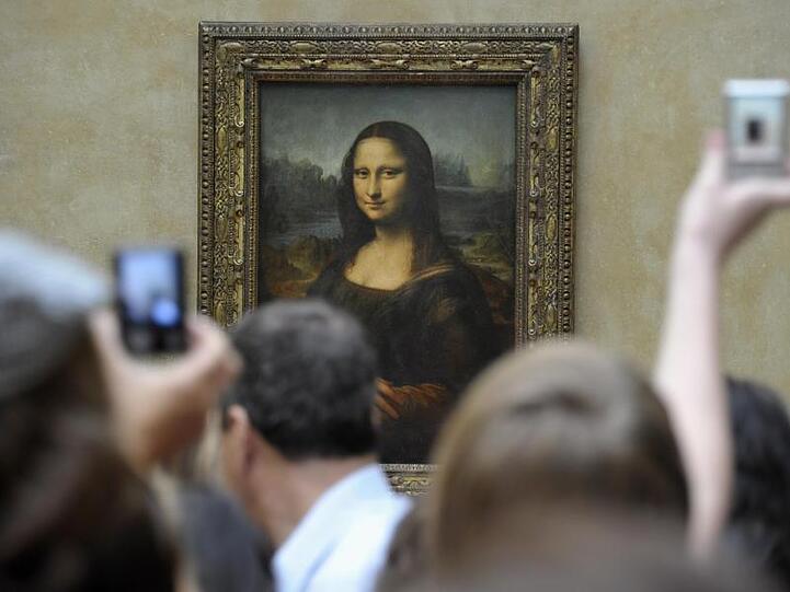 Das berühmteste Gemälde der Welt: Leonardos "Mona Lisa" im Pariser Louvre.