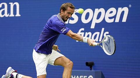 Daniil Medwedew in Aktion beim US-Open-Finale.