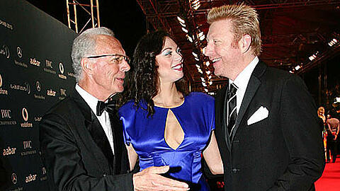 Franz Beckenbauer, Lilly und Boris Becker