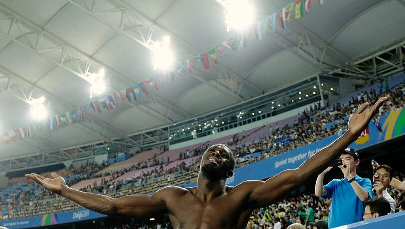 Usain Bolt hadert mit dem Schicksal. Usain Bolt hadert mit dem Schicksal.