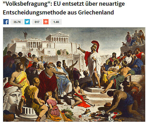 Demokratie? In der EU offenbar ein neuartiges Konzept.... Die ganze Story gibt es beim Satire-Magazin Postillon.