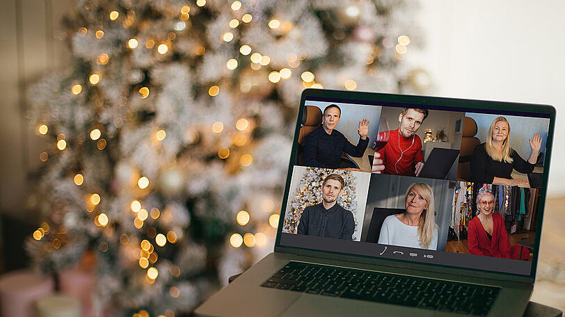 Eine virtuelle Weihnachtsfeier ist im Corona-Jahr für viele die Lösung