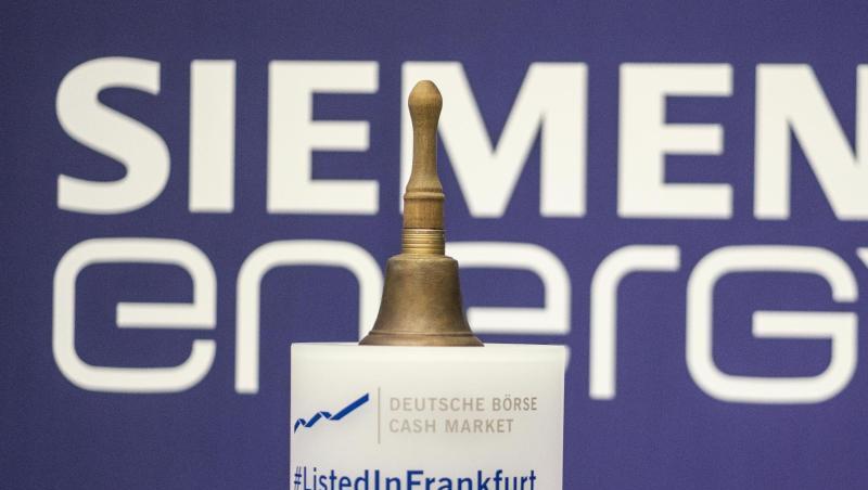 Siemens Energy hinter der Glocke vor der Erstnotierung der Energiesparte von Siemens.