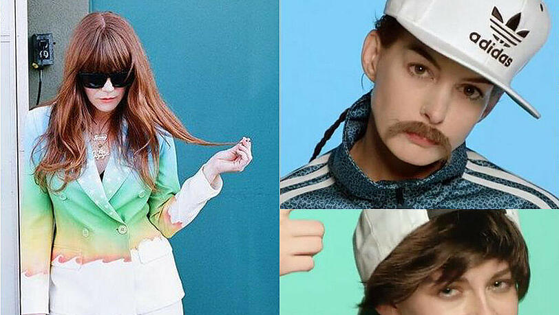 Bart steht den beiden gut: Anne Hathaway und Kristen Stewart als fesche Kerle in Jenny Lewis' neuem Musikvideo Bart steht den beiden gut: Anne Hathaway und Kristen Stewart als fesche Kerle in Jenny Lewis' neuem Musikvideo