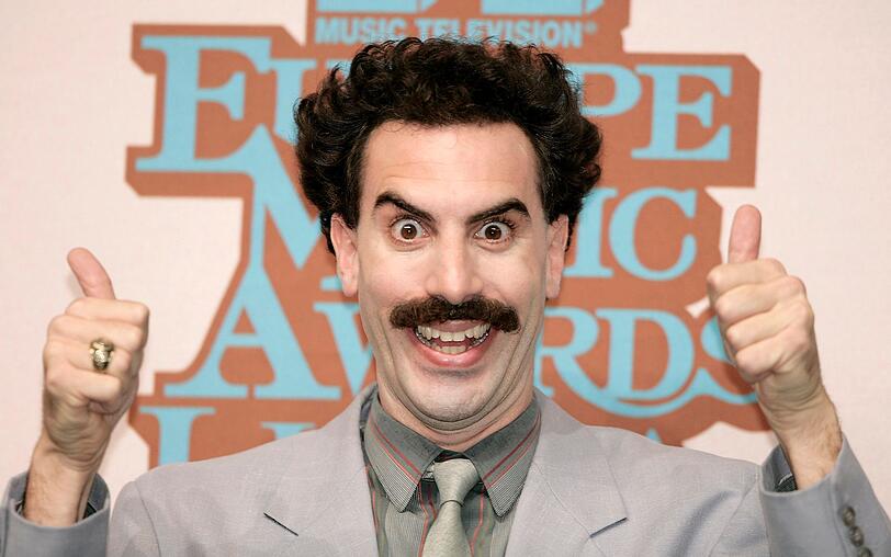 Mit seiner Kunstfigur "Borat" machte sich Sacha Baron Cohen vor allem in Kasachstan nicht nur Freunde. Mit seiner Kunstfigur "Borat" machte sich Sacha Baron Cohen vor allem in Kasachstan nicht nur Freunde.