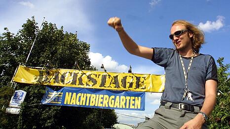 Backstage-Betreiber Hans-Georg Stocker vor einem Vierteljahrhundert.