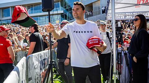 Charlie Kirk war am Mittwoch bei einer Veranstaltung erschossen worden, bei der er mit Studenten politische und gesellschaftliche Themen debattieren wollte.