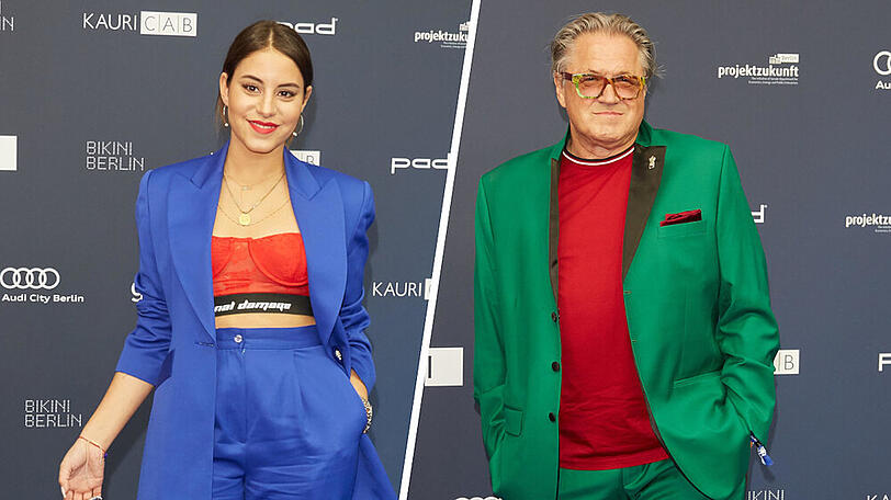 Almila Bagriacik und Michael Brandner sorgten beim diesjährigen Deutschen Schauspielpreis für farbige Hingucker