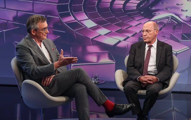 Zwischen Andreas R&ouml;dder (links) und Gregor Gysi wurde es zwischenzeitlich hitzig.