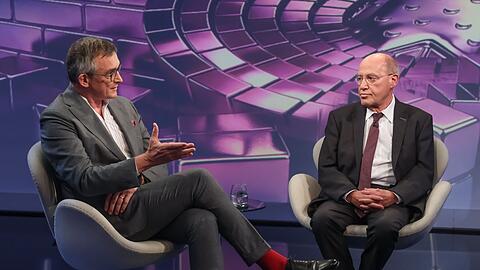 Zwischen Andreas R&ouml;dder (links) und Gregor Gysi wurde es zwischenzeitlich hitzig.