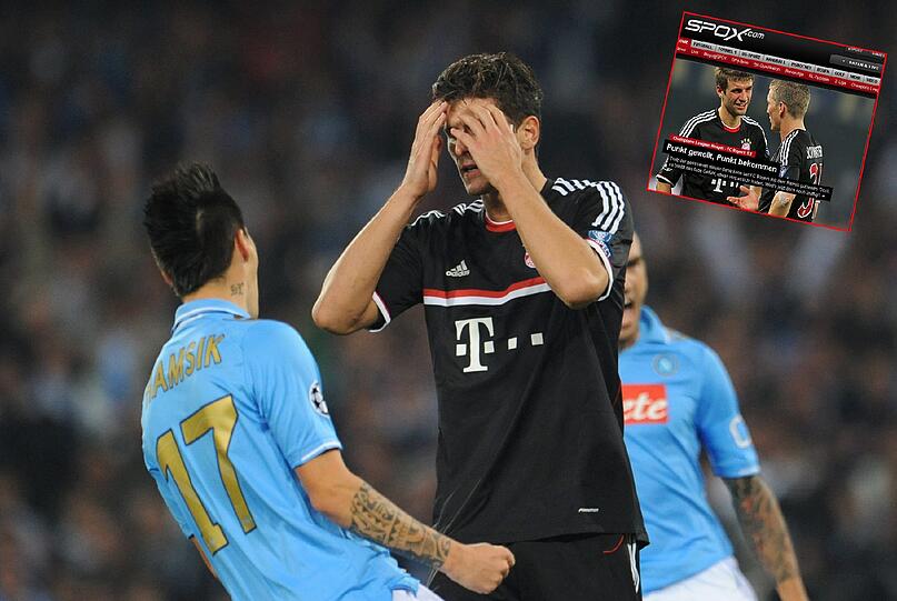 Spox.com: "Punkt gewollt, Punkt bekommen. Der FC Bayern München kann mit dem 1:1 beim SSC Neapel sehr gut leben. [...] Unterm Strich bleibt dennoch das fade Gefühl, etwas verpasst zu haben."