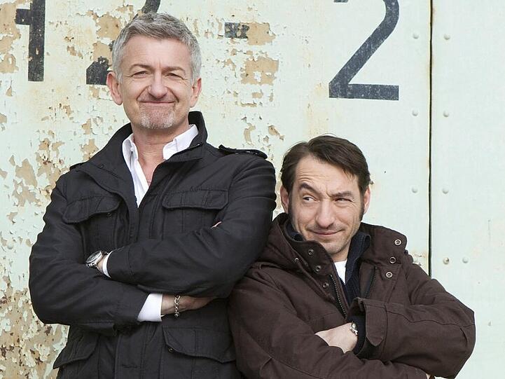 Noch sind Dominic Raacke und Boris Aljinovic (re.) in den "Tatort"-Produktionen des rbb als Kommissare Ritter und Stark zu sehen