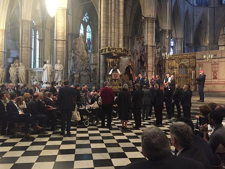 In der berühmten Kirche Westminster Abbey fanden Menschen Zuflucht.