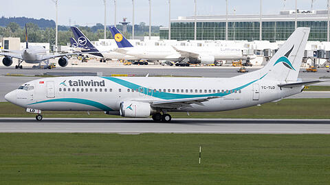 Eine Tailwind-Maschine am Münchner Flughafen. (Archivbild)