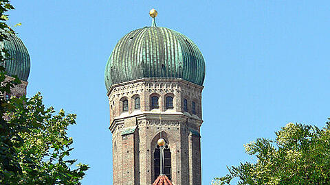 Von wo aus sieht der Betrachter die Frauenkirche?